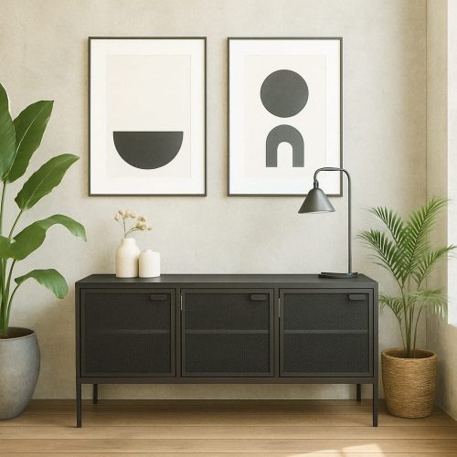buffet Metal negro