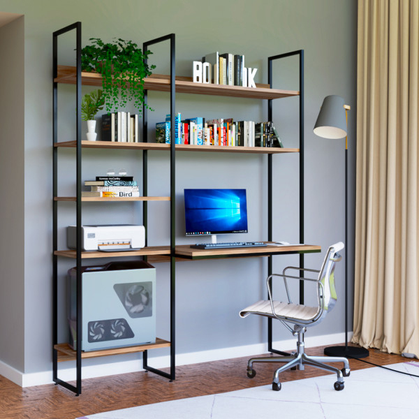 librero con home office – Rootz Designs