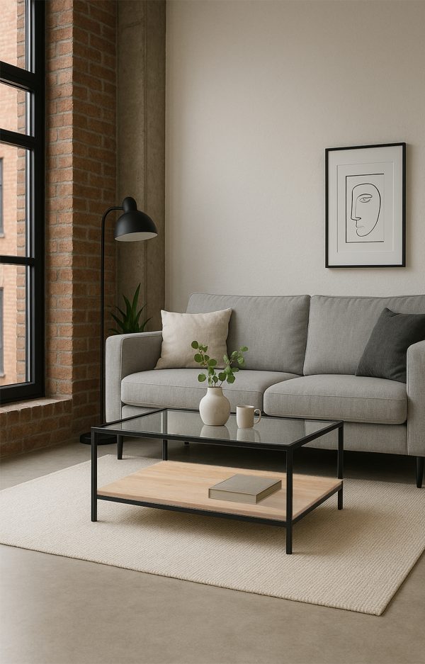 Mesa de centro vidrio y madera Standard 100 x 60 (Oferta Plus) - Imagen 3