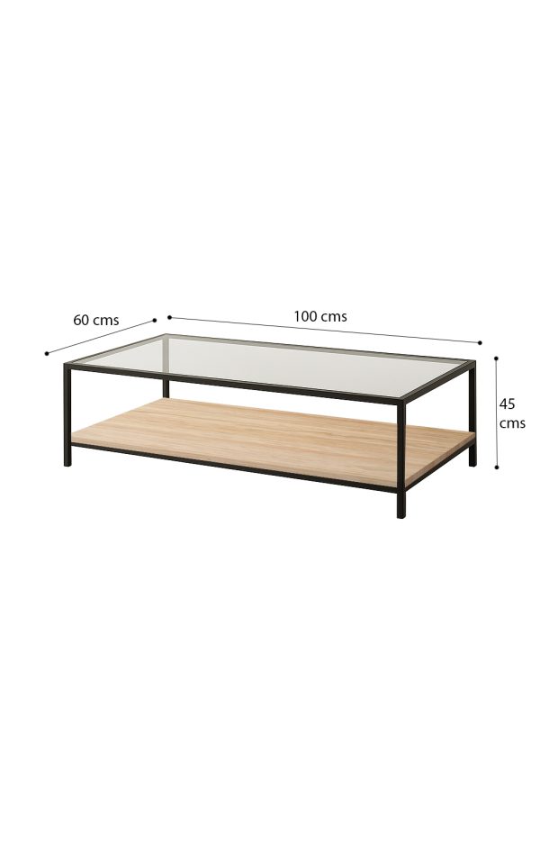 Mesa de centro vidrio y madera Standard 100 x 60 (Oferta Plus) - Imagen 4